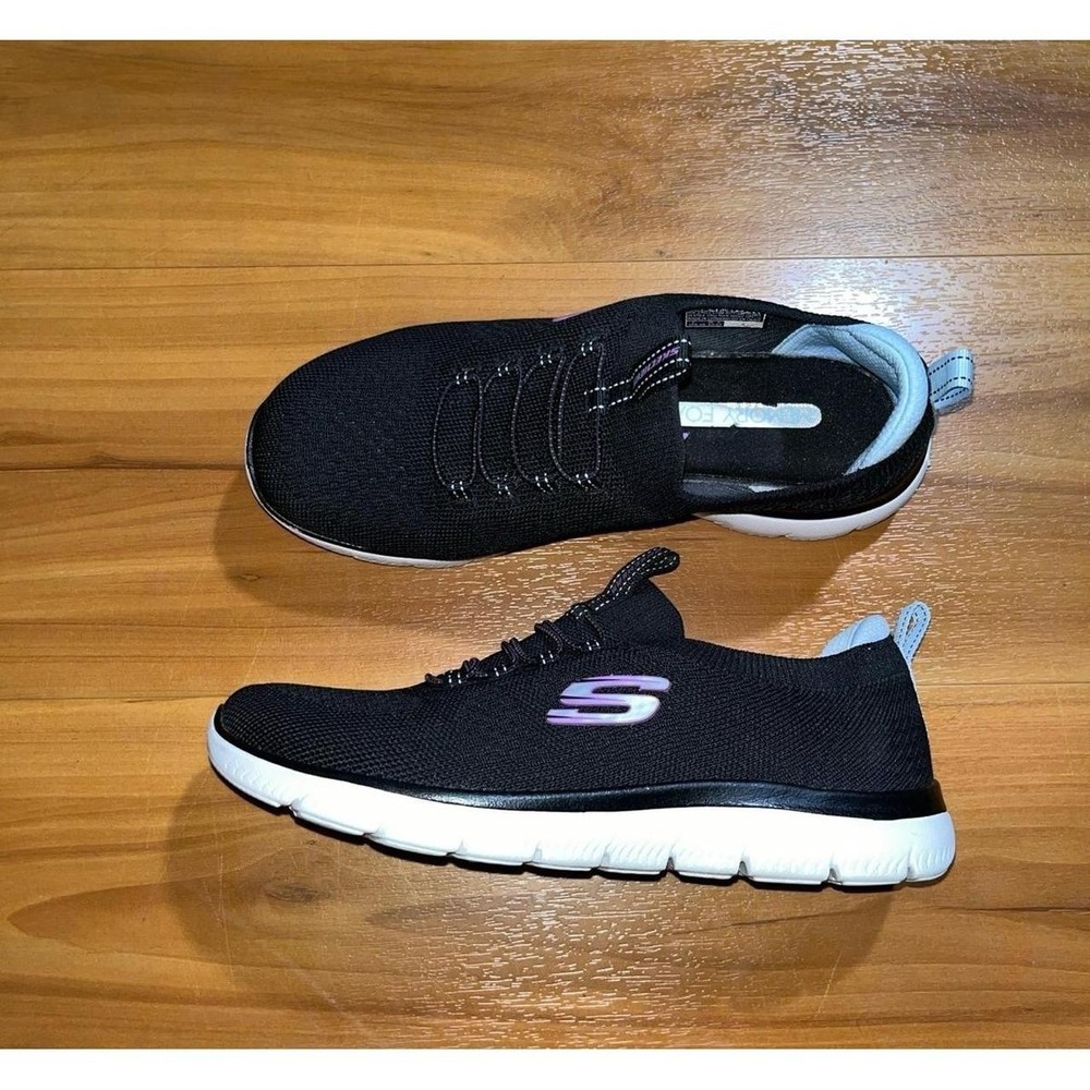 Womens Skechers Walking Memory Foam Stretch Slip On Shoes